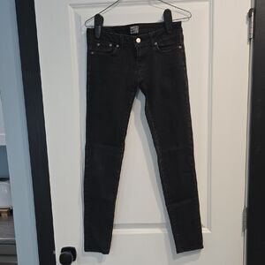 Naked & Famous Black Low Rise Skinny  Jeans